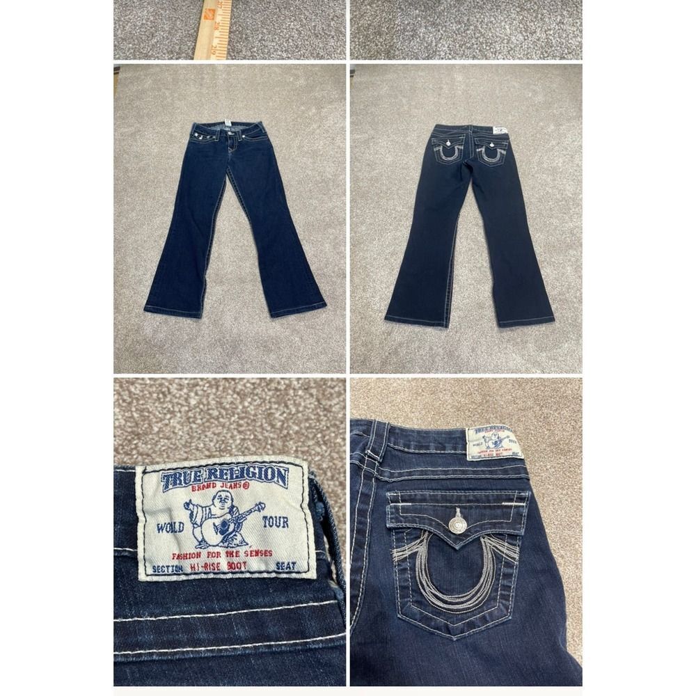 True religion bootcut jeans womens sz 29 blue jeans retro Y2K